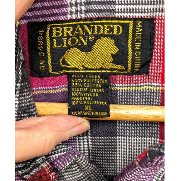 Branded Lion Insulated Flannel Jacket - Picture 4 of 7